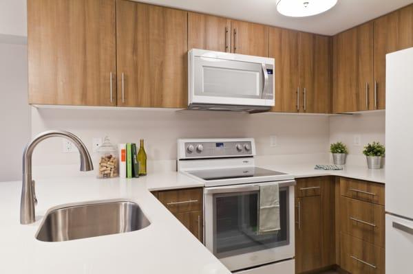 Fully-equipped European-style kitchens