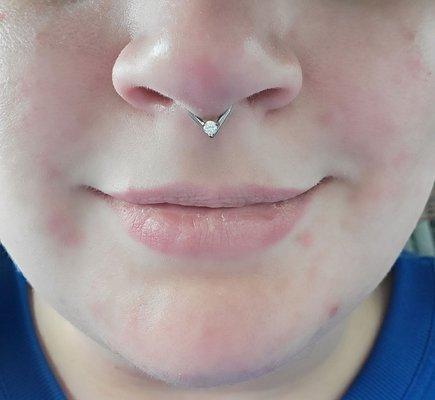 Septum piercing by Joe