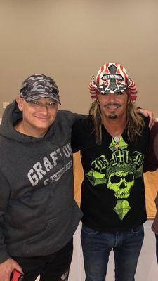 Manager Adam with bff Bret Michaels