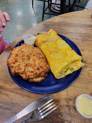 Denver omelet with biscuit