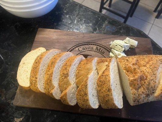 Fresh Bread with Compound butter