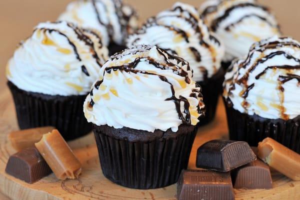 Triple Chocolate Salted Caramel Cupcake