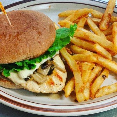 Chicken and Mushroom Hot Sandwich