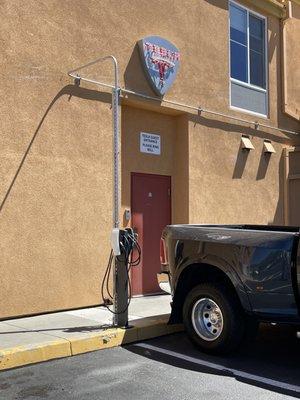 More Tesla chargers near the Tesla Guest door that leads you into the casino/hotel