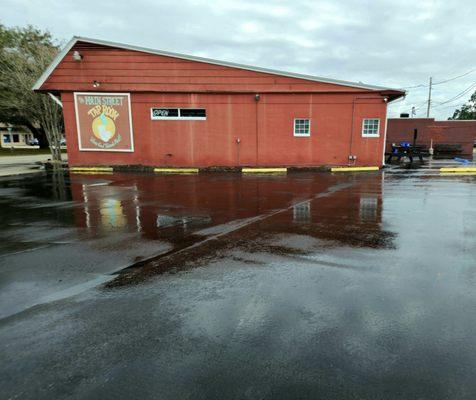 No more potholes! Newly paved parking lot was much needed and appreciated!