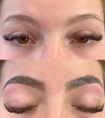 Brow lamination+ Threading & Tint