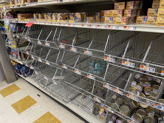 Why swept out of canned cat food? Only store brand was left..