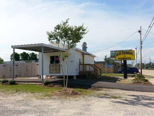 Store front with a drive thru