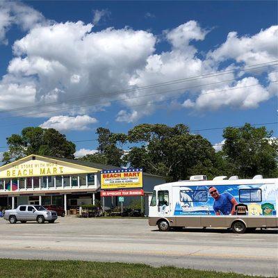 HELP! We've been boarded! Check out the Preppy Pirate ship-on-wheels at Beach Mart