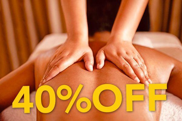 $60（value$100) Full hour Deep tissue massage/hot stone!