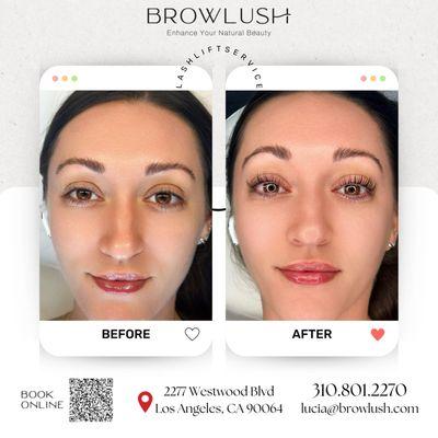 Before and After - Lash Lift Services - Westwood, CA - Los Angeles