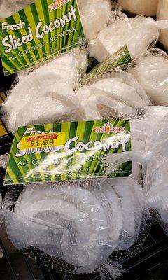 Fresh coconut pieces