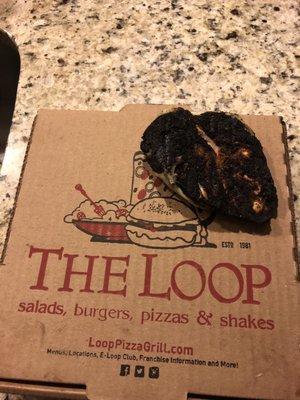 The Loop completely let us down Friday - the pic was the severely over-cooked/burned chicken breast they served my wife in a to-go order.