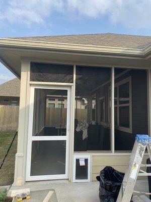 Screen in porch