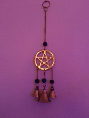 Pentacle wind chime/ dream catcher.