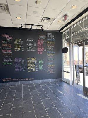 The usual chalk wall menu