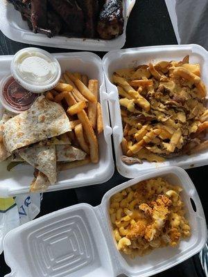 Chicken Jerk Quesadilla and Jerk Chicken Wing