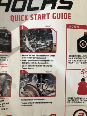 Instructions that clearly say don't install dust shield