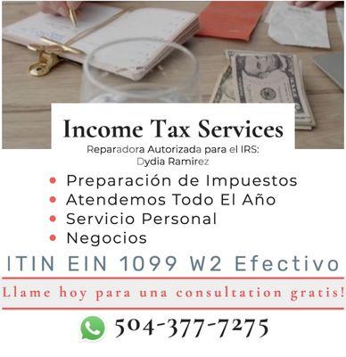 Tax services available all year. Prepare your income taxes with us.