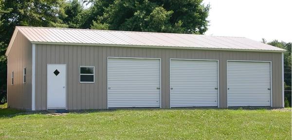 Garage with side bays