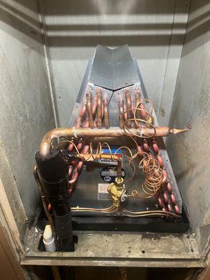 Replaced an indoor evaporator coil for a mobile home.