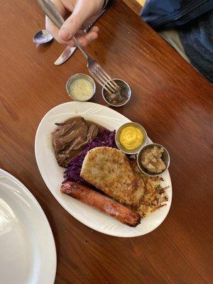 The German Trio with both dipping sauces