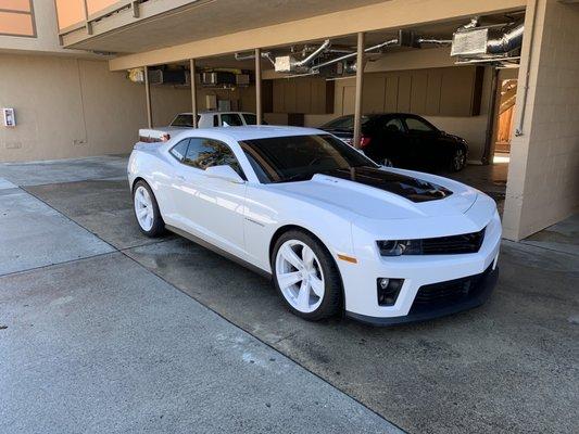 Matched the white rims to car spot on