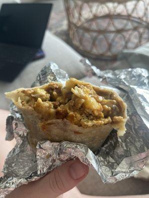 Chorizo breakfast burrito