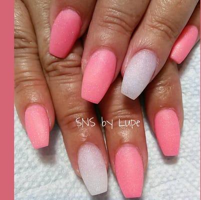 SNS nails (dipping powder) by Lupe !