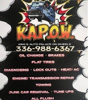 Kapow Kings Auto Palace On Wheels