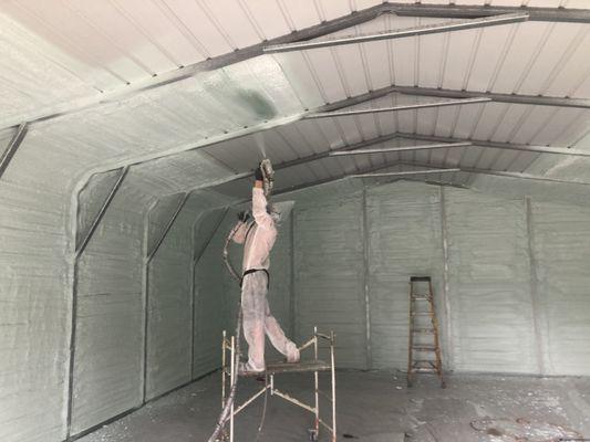 Closed-Cell Spray Foam Insulation is the key to insulating a metal building