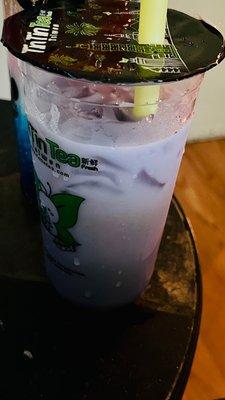 My Bland Taro Latte. So disappointed with this delivery order.  Bubble Tea Milk Tea