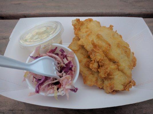 Fried haddock- delicious!