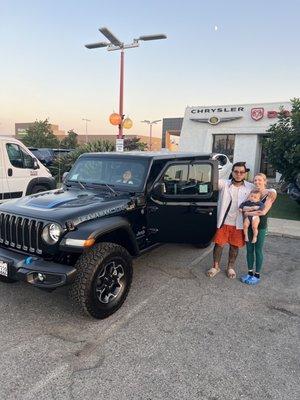 Our new Jeep Wrangler 4Xe! We absolutely love it! Thank you Peter for your impeccable service.