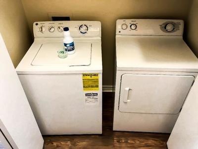 Full sized washer and dryer in every unit