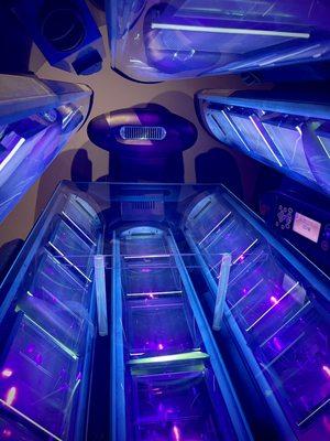 100% UVA Magic 636 SunBed! Tan with confidence that you will not burn as the percentage of possible burning is down to 2% with this option.