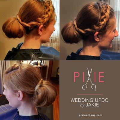 A modern & elegant updo by Jackie.