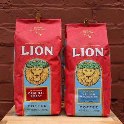 Lion coffee served fresh daily