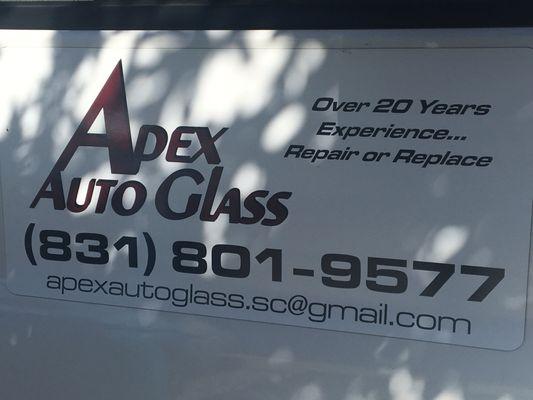 Broken Glass Call Apex Auto Glass!