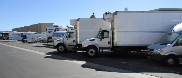 uncovered truck parking.