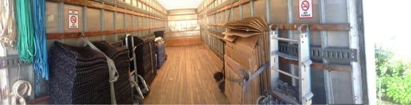 How trucks arrive to customers. Clean and orderly.