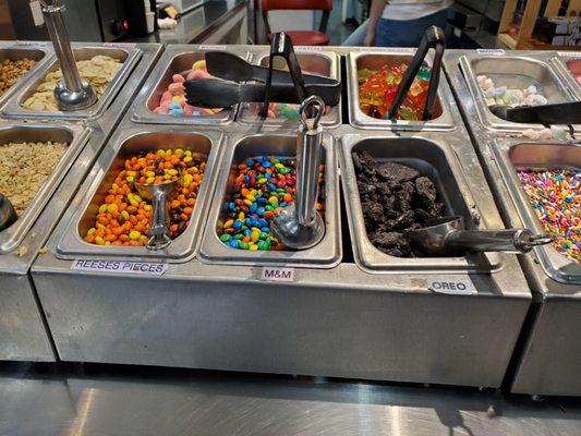 Part of toppings bar