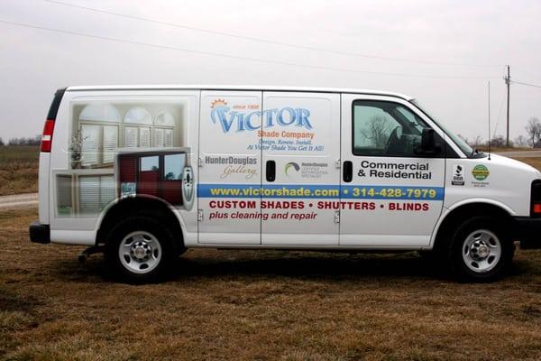 Look for our van driving around the Greater St. Louis area,