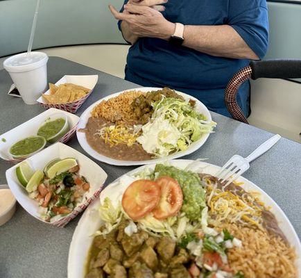 Chili Verde special combo plate