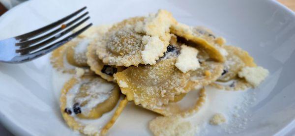 Wild mushroom ravioli