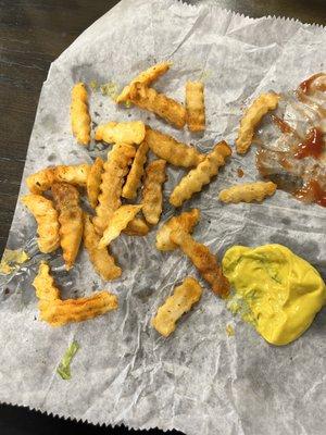 Half of the order of fries was ends and pieces