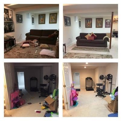 Residential Maid Service - Before/After (Basement) - This home was in need of a little TLC...