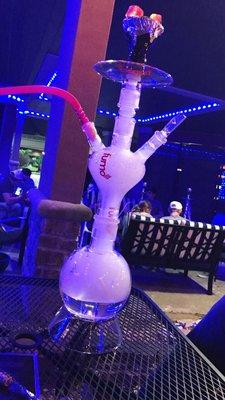 Glass Hookah on the patio