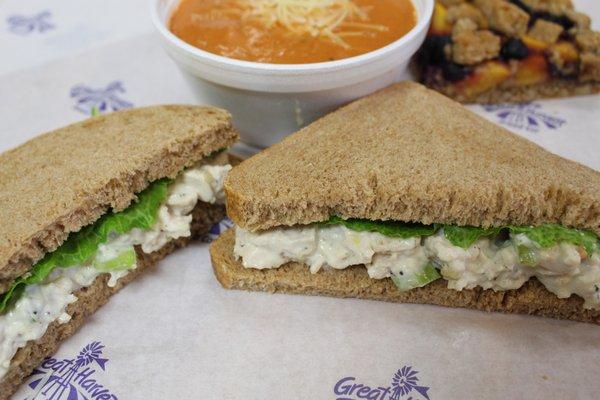 Cool weather means Hot Soups from Great Harvest & an incredible Chicken Salad Sandwich with a treat