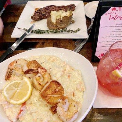 Seafood Risotto & Grilled Sirloin